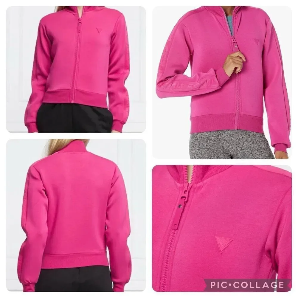 Guess Allie Scuba Zip Sweatshirt Jacket - Size Small